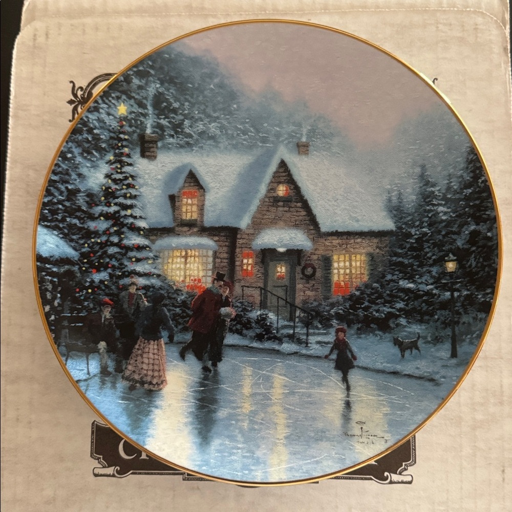3 Vintage Thomas Kinkade Knowles China Co. Plate(s)